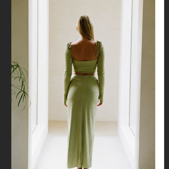 Sabo Skirt Set Longe Sleeve top and Maxi Skirt Size XS NWT - Picture 2 of 7